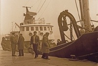 A trawler in the Waveney Dock